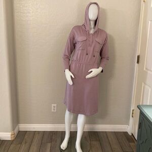 Soft Surroundings Smoked Plum Purple Hooded Dress Small